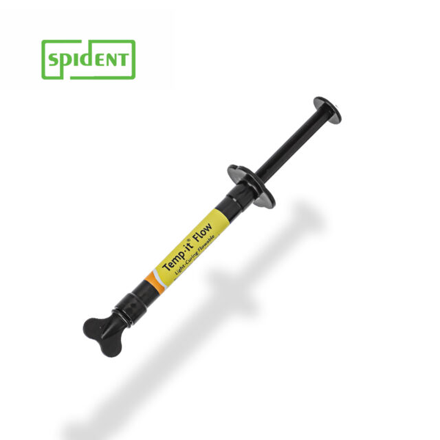 סתימה זמנית-מזרק צהוב 1.2גר' (4) Spident Temp-it Flow
