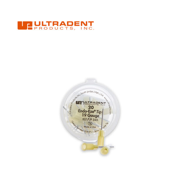 עצירת דימום-טיפים צהובים (20) UltraDent Metal Dento-Infusor