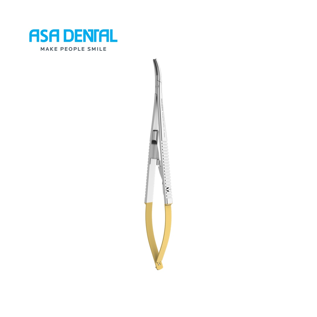 מחזיק מחט 14ס"מ מעוגל Asa Dental Castroviejo TC