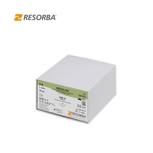 חוט תפירה-ניילון (36) Resorba Resolon Monofilament