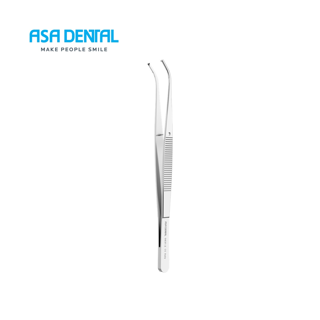 פינצטה כירורגית 12.5ס"מ מעוגל Asa Dental Semken 1x2 0631-2