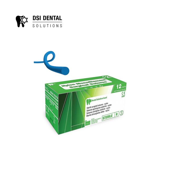 חוט תפירה-ניילון DSI Nylon DS20 2/0
