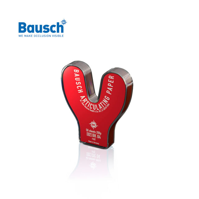נייר ארטיקולציה-פרסה אדום 200מיקרון (50) Bausch