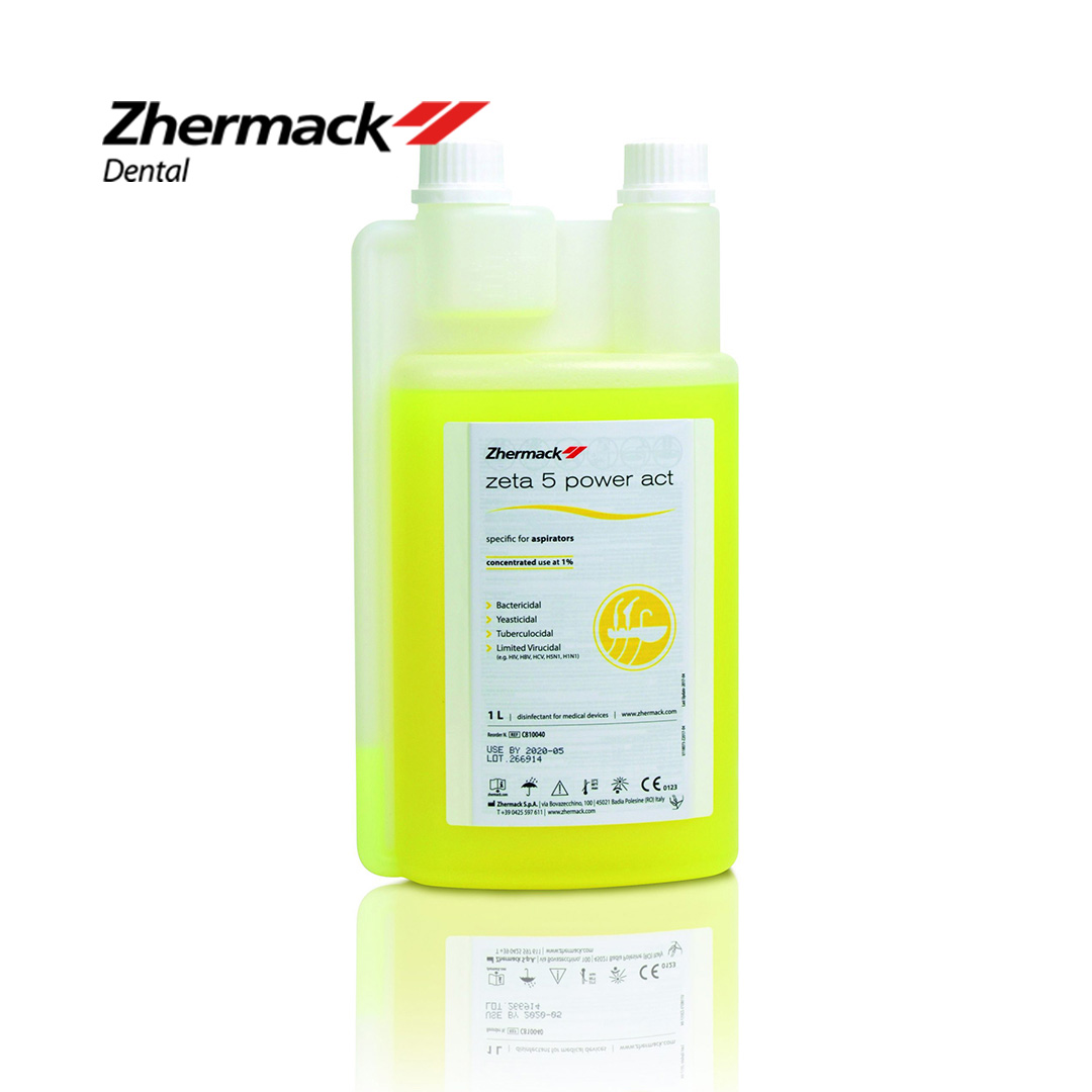 חיטוי סקשן-נוזל 1ליטר Zhermack Zeta 5 Power ACT