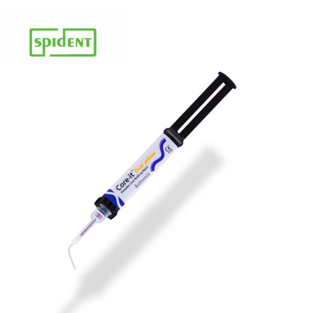 קומפוזיט למבנים-מזרק 10גר' (2) Spident Core-it Yellow