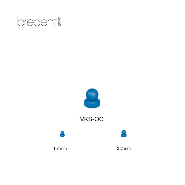 חיבור זכר כחול 1.7 (2) Bredent VKS-OC
