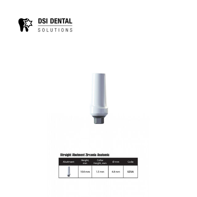 מבנה זירקוניה אנטומי ישר 3.75 DSI