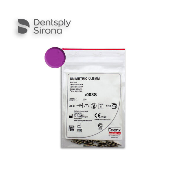 מבנים-יתדות (25) Dentsply Maillefer Unimetric 008S