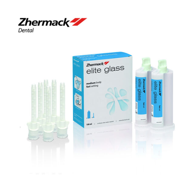 חומר למנשך שקוף-קרט' 50מ"ל (2) Zhermack elite glass